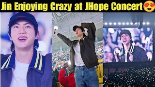 Jin Enjoying at J-Hope Concert Day-3  Jin Full Dance at JHope Concert  Jhope called Jin at Concert