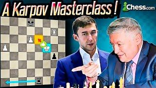 Karpov (Age 70) Defeats Karjakin In Epic Endgame!