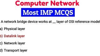Networking MCQ Questions and Answers | Computer Network MCQ | Zeenat Hasan Academy