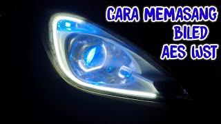 Cara Pasang / Pemasangan Projector Biled AES WST di Mobil Jazz | Cara Membuka Mika Headlamp