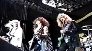 Jimmy Page & Aerosmith on stage and backstage at Donington 1990