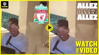 Roberto Firmino plays ‘Allez Allez Allez’ on piano and sings along to Liverpool chant, injury update