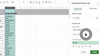 How to: Use Conditional Formatting Rules in Sheets