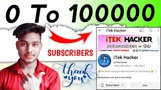 100000 SUBSCRIBER ️ REACHED  iTek Hacker