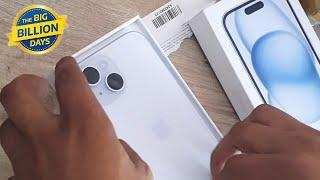 iPhone 15 Open Box Delivery Flipkart | Unboxing | Flipkart BBD Sale |