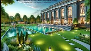 Banquet Hall design with Marriage garden on 1.5 acre site with 40 Rooms|Marriage garden design plans