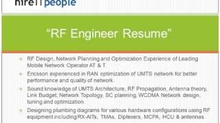 RF Engineer Resume