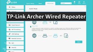 TP-Link Archer Wired Range Extender / Repeater Easy Setup (Access Point)