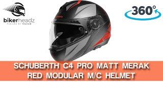 Schuberth C4 Pro Merak Red Modular Helmet 360° 4K Video | Bikerheadz.co.uk