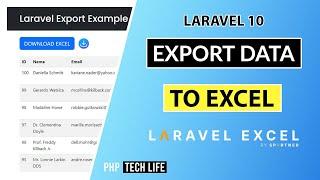 Laravel Export Data in Excel | Laravel Excel Package | PHP Tech Life Hindi