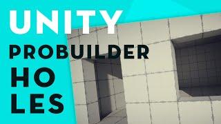 Unity 2020 ProBuilder: Cutting holes for doors or windows #4