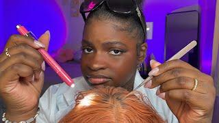 ASMR Lazy School Nurse Checks Your Hair for Lice  (tweezers & lots of plucking)