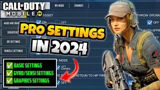 BEST Sensitivity/Gyro & Settings For COD Mobile | PRO Settings In 2024 | Tips & Tricks #codm