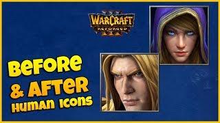 Reforged Human Icons  - Side by Side Comparision | Warcraft 3 Reforged Beta