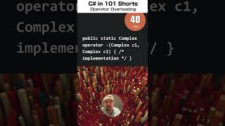 C# Operator Overloading - C# for .NET in 101 Shorts - 40 /101