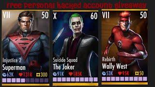 Injustice Gods Among Us: Free Hacked Wbid Personal Account Giveaway