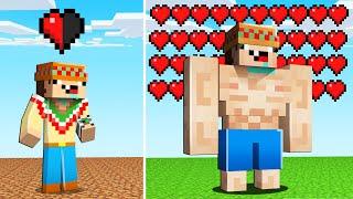 ¡Minecraft PERO tus CORAZONES = tu FUERZA!  SILVIOGAMER MINECRAFT PERO