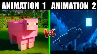 A Minecraft Movie Animation 1 VS Animation 2