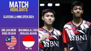 Muhammad Al FARIZI/Nikolaus JOAQUIN (INA) VS CHOI Jian Sheng/WONG Vin Sean (MAS) SLOVENIA OPEN 2024