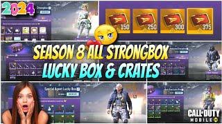 Season 8 All StrongBox + Lucky Box & Crates | New Epic Guns & New Epic Character | Codm S8 Leaks