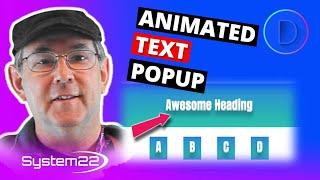 Divi Theme Animated Text Popup 