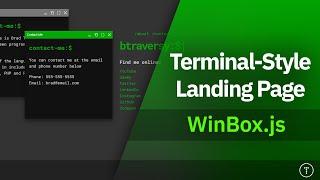 Terminal Style Landing Page | WinBox.js