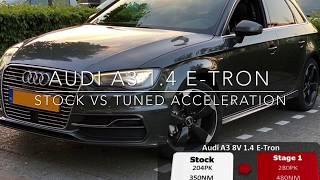 280HP AUDI A3 1.4 E-TRON STOCK VS STAGE 1 TUNED ACCELERATION - BERKPerformance