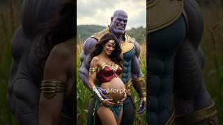  Unexpected Twist! Pregnant Wonder Woman & Thanos  #marvel #dc #wonderwoman #thanos #shorts