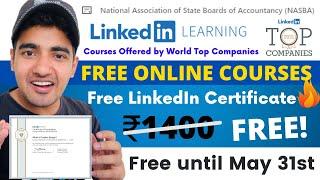 FREE LinkedIn Learning Courses With Certificate | Specially For Students & Professional #FreeCourses