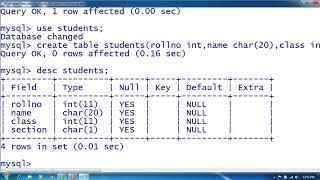 Create table in MySQL [in Hindi]