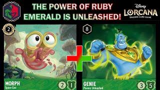 🟢 EMERALD RUBY MORPH FLOODBORN COMBOS LOOK VERY STRONG - Disney Lorcana Gameplay