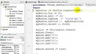 Dynamic Object Creation Delphi Example [FET CAPS IT Grade 11]