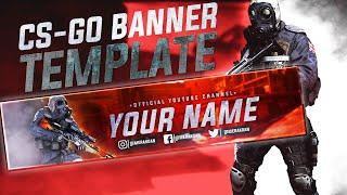 Free Csgo Banner Template | Photoshop Youtube Banner [2020]
