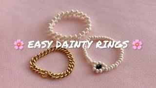 How To : 3 Easy Dainty Rings I #easy #diyprojects