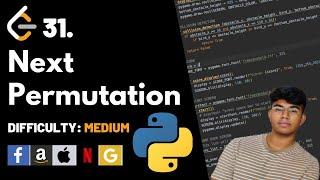 Next Permutation | Leet code 31 | Theory explained + Python code