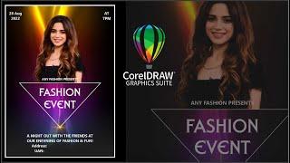 Event Poster Design in Corel Draw | Social Media Post Design | KH Graphics