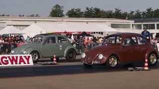 Drag Racing: Twin Volkswagen Beetle 1/4 Mile - Rivanazzano Hills Race 2014