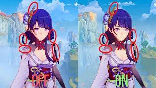 GENSHIN IMPACT GRAPHIC SETTING COMPARISON DYNAMIC CHARACTER RESOLUTION OFF/ON