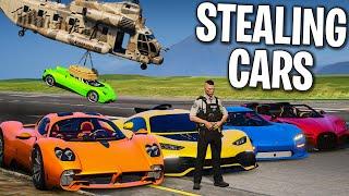 Stealing Every Expensive Car as Fake Cop on GTA 5 RP