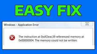 How To Fix The Instruction at 0x00007ff64bca8732 Referenced Memory Could Not Be Written