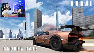 Dubai Drive: 10,000 HP "TOP G" Bugatti Chiron Pur Sport | Assetto Corsa Steering Wheel Gameplay