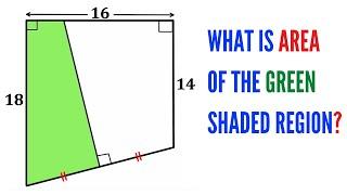 Can you find area of the Green shaded region? | Trapezoid | (Trapezium) | #math #maths