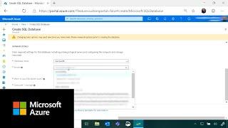 How to create an Azure SQL database using all configuration options | Azure Portal Series