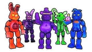 ALL Five Nights at Freddy's Glowing Figures Unboxing!