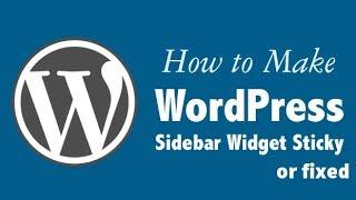 How to create a fixed or sticky widget in WordPress within 2 min