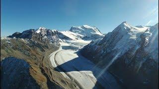 Parrot Disco Drone Flight 1000m up in Alps Mountain Glacier at 3200m altitude !!!