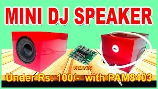 Mini DJ Speaker | डीजे स्पीकर | PAM 8403 | THE DIY HACKS