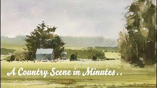 A country Scene in Minutes  | Watercolor demo