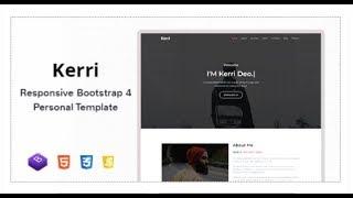 Kerri - Responsive Bootstrap 4 One Page Portfolio Template | Themeforest Templates