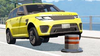 Cars vs Bollard #1 - BeamNG Drive | CRASHdriven